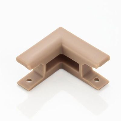 JH-17004 10x10mm Plastic Corner Bracket for Furniture - High-Strength PE, Hidden Installation, Injection Molded Connector for Cabinet & Wardrobe Panel Joints