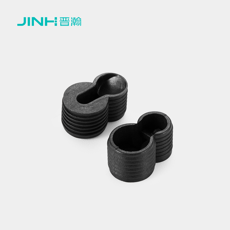 JH-4053 Black ABS Invisible panel shelves plastic shelf pegs, for Boards Over 15mm, 16.7x8.7mm, Heavy-Duty & Seamless