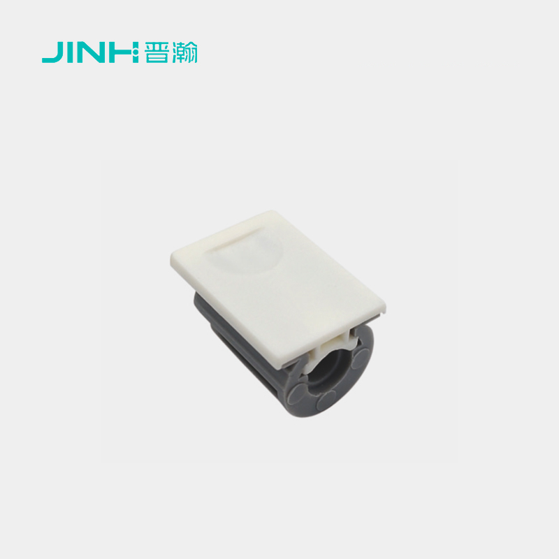Jh-4061 Flip-Top Two-In-One Metal Furniture Panel Connector, Nickel-Plated Steel And White Pe Plastic