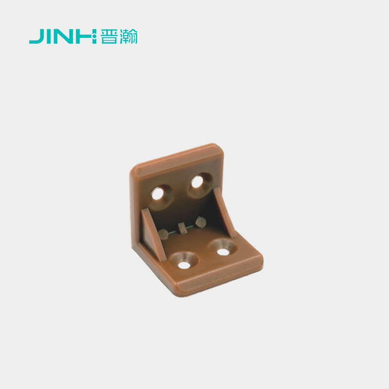 JINHAN JH-1707 16x16mm Heavy-Duty PP Plastic Corner Bracket, High-Strength Injection Molded Furniture Connector for Cabinet & Wardrobe