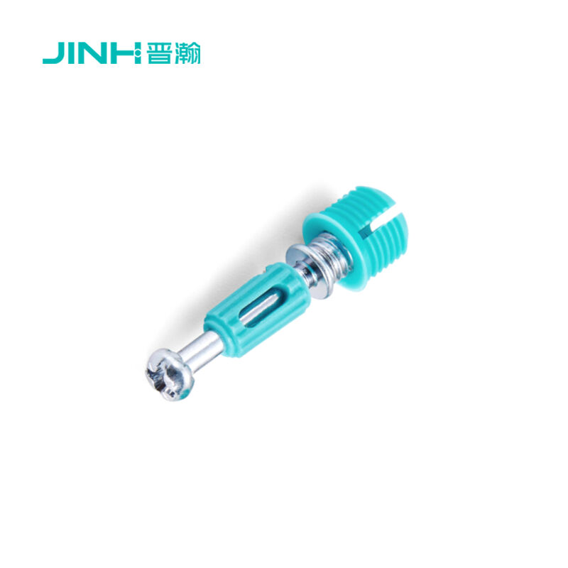 Furniture Eccentric Fitting, Cam Lock Connector Kit with Anti-Slip Nylon Sleeve & Expansion Plug | 40mm, Blue Zinc Coated, JH-2161