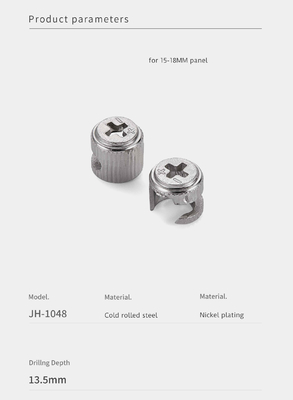 Easy Installation Minifix Cam Lock 12mm Diameter For Panel Furniture Connection
