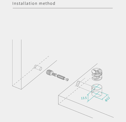 13.5mm Height Steel Cam Lock Nuts Customized For Furniture Connection