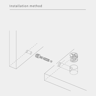 40mm Steel Minifix Connecting Bolts With Dowel, Connecting Fitting for rta furniture