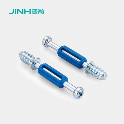 40mm Steel Minifix Connecting Bolts With Plastic Dowel, flat pack furniture fitting