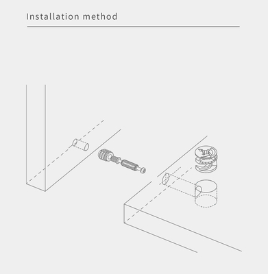 40mm Steel Minifix Connecting Bolts With Plastic Dowel, flat pack furniture fitting
