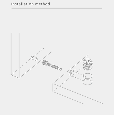 41mm Steel Minifix Spreading Bolts With Dowel, Furniture Connecting Fitting for cabinets