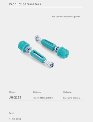 41mm Steel Minifix Spreading Bolts With Dowel, Furniture Connecting Fitting for cabinets