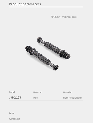 40mm Steel Minifix Spreading Bolts With M6 Thread,Furniture Hardware for panel furniture