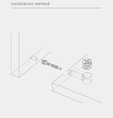 32mm Steel Minifix Spreading Bolts With M6 Thread, Furniture Connecting Fitting for rta furniture
