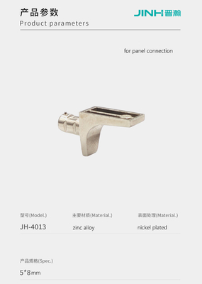 5*8mm Rectangle Zinc Alloy Shelf Holders, Furniture Hardware For Rta Furniture
