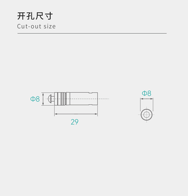 32.5*7.8mm ABS Shelf Support Pins High Precision For Flat Pack Panel Connection