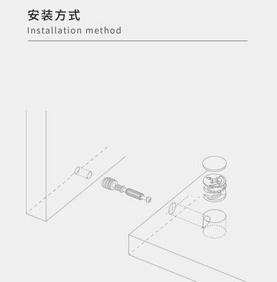 Diameter 11.5mm Black Screw Caps Connecting Fitting For Flat Packed Furniture