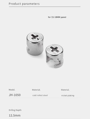 Easy Assemble Minifix Cam Lock Customizable 15mm Cam Lock For Furniture Panel Connector
