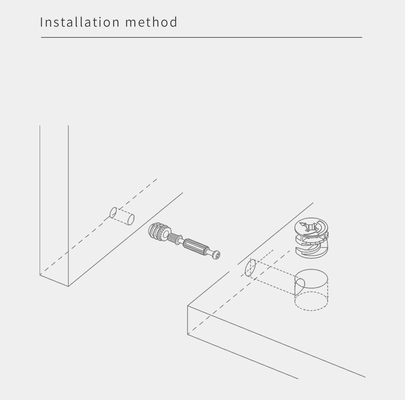 Easy To Install 36mm Minifix Connecting Bolts Carbon Steel Material For Panel Furniture