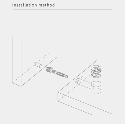 Blue Zinc Plated Cam Fitting Screw Adjustable Furniture Connecting Fitting For Drawer Construction