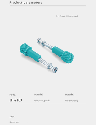 32mm Durable Minifix Connecting Bolts Cabinet Fittings For Panel Type Furniture