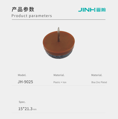 Wooden Furniture 15mm Nail On Glides Plastic Material With OEM Customized