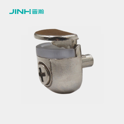 Semi Circular Metal Glass Clips Durable Fixing For 6mm Thickness Glass
