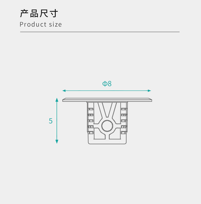 2 Heads 5mm Shelf Pins High Precision For KD Furniture connection