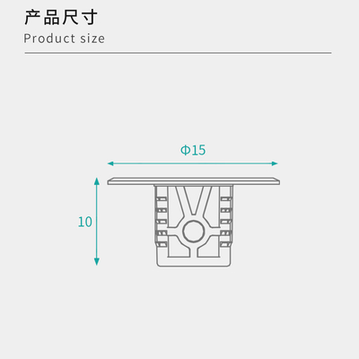 Easy Assemble 10mm Shelf Pins Secure Connection For Panel Type Furniture
