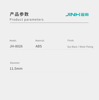Diameter 11.5mm Black Screw Caps Cabinet Fittings For Flat Packed Furniture