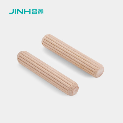 8mm Dried Fluted Wooden Dowel Pins Cabinet Connector For Panel Furniture