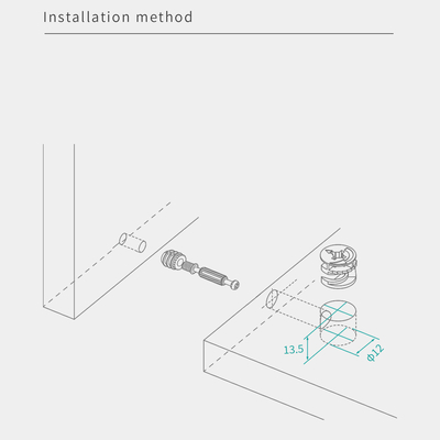 High Reliability Cam Lock Furniture Fittings Industrial For Flat Pack Furniture Connector