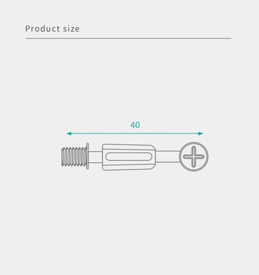 High Precision 40mm Cam Connector Screw Reliable Performance For Knockdown Furniture