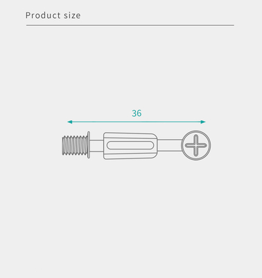 Customized Logo 36mm Diameter Cam Dowel Screw Easy Assembly For Wardrobe use