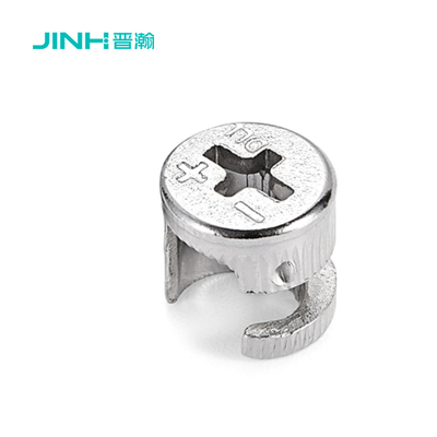 12mm Diameter Furniture Cam Fitting Cold Rolled Steel For 18mm Thickness Panel