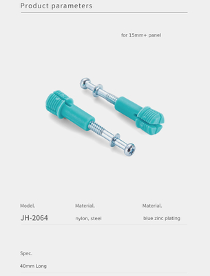 JH-2064 Minifix Spreading Bolts In Carbon Steel With 40mm Length For Flat Pack Furniture Assembly