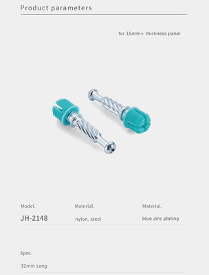 32mm Minifix Connecting Bolts, Cabinet Fitting For Flat Packed Furniture