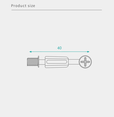 40mm Cabinet Hardware Cam Connector Screw Torque 12N Furniture Fitting For Knockdown Furniture