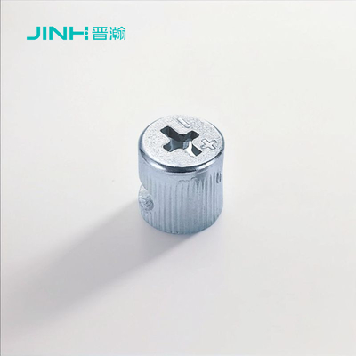 12.5mm Height Minifix Cam Lock Furniture Connector For Panel Furniture Cold Rolled Steel Material Zinc Plated Finish