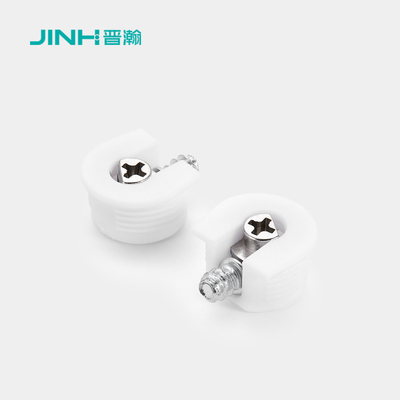 Durable White Metal ABS Shelf Support Pegs Premium Furniture Panel Connectors For Knock-Down Assembly (K/D)