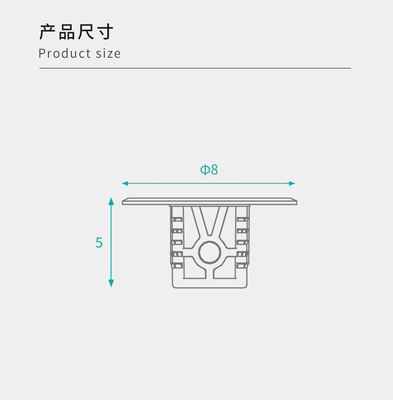 Sturdy Rectangle Zinc Alloy Metal Shelf Pegs Reliable Furniture Fittings For Knock-Down (K/D) Construction