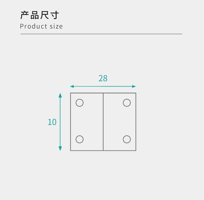 10x28mm Plastic L-Brackets With Cover, Connector For Flat-Packed Furniture