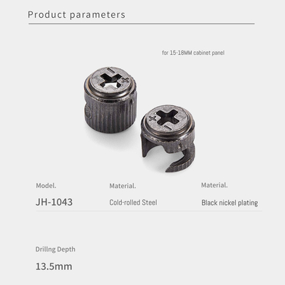 12mm Carbon Steel Cam Lock Nuts European-Style Panel Furniture Locking Mechanisms with Log