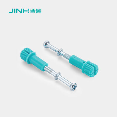 Jh-2063 Cold-Drawn Cam Dowel Screw 41mm Durable Knockdown Furniture Connector For Flat-Pack Assembly
