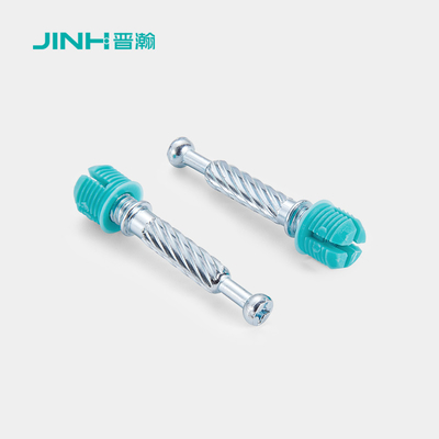 Jh-2145 Heavy-Gauge Cam Dowel Screw 40mm Furniture Alignment Dowel With Anti-Slip Threads