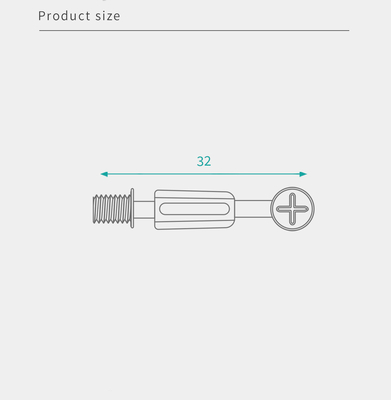 Jh-2148 Mini Cam Screw Cam Bolt Dowel 32mm Space-Saving Furniture Coupler For Flat-Packed Storage Units