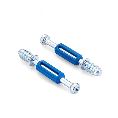JINHAN JH-2112 Minifix Spreading Bolt & 3-in-1 Fast Connector with Plastic Sleeve - 40mm, Cold Rolled Steel, Hidden Installation