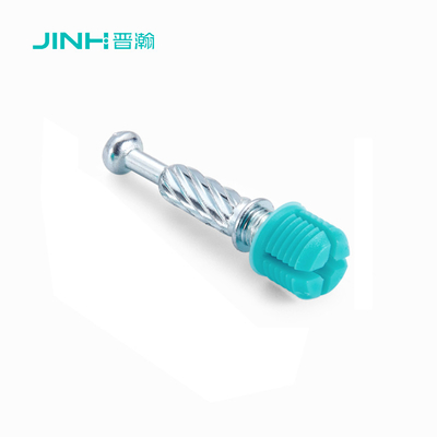 Minifix Spreading Bolt Connector Fastener | Cold Rolled Steel & Nylon | 36mm Length | Fluted Grip Design | For Cabinet/Wardrobe Panel Furniture Assembly (JH-2147)​