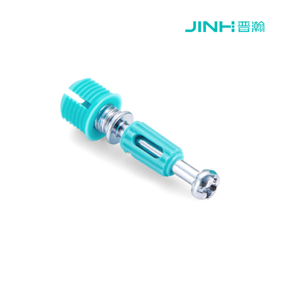 JH-2159 Minifix Fitting for 15mm Panels, Blue Zinc Steel Bolt & Nylon Sleeve, 12N Torque