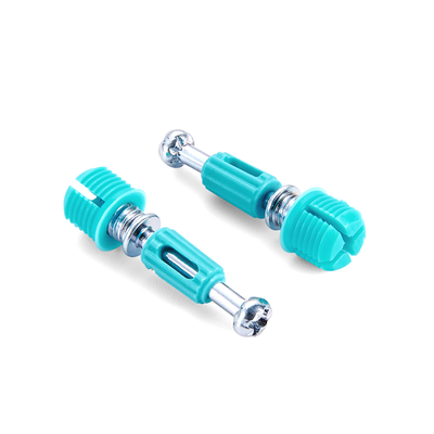 JH-2159 Minifix Fitting for 15mm Panels, Blue Zinc Steel Bolt & Nylon Sleeve, 12N Torque