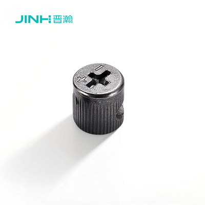 SPCC Cold Rolled Steel 12mm Minifix Cam Lock Fitting Black Nickel Plated JH-1046 Hidden Eccentric Connector for Cabinets