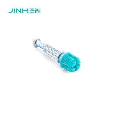 JH-2148 32mm length cam lock fastener screw, 3-in-1 Fastening Connector with Nylon Expansion Bolt, 32mm Length
