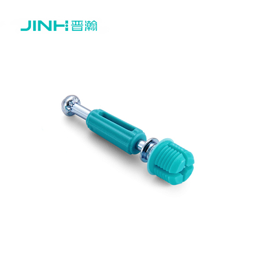 JH-2162 long term durability cam connector screw, 41mm Zinc-Plated Steel Cam Lock with Nylon Sleeve & Expansion Bolt