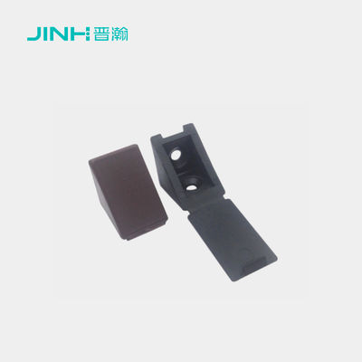 JH-17005 10x10mm Flip-Tab Plastic Corner Bracket, PE Material High Strength Concealed Fastener for Cabinet Furniture